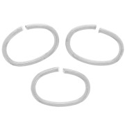 11x7x1mm oval Open jump rings - Fine silver plating x25|raw }}