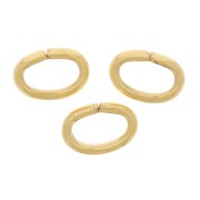 5x3.5x1.2mm oval Open jump rings - demi-jonc - Fine gold plated x20|raw }}
