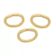 5x3.5x1.2mm oval Open jump rings - demi-jonc - Fine gold plated x20
