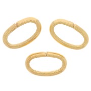 8x5x1.6mm oval Open jump rings - demi-jonc - Fine gold plated x20|raw }}
