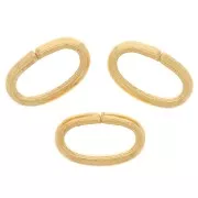 8x5x1.6mm oval Open jump rings - demi-jonc - Fine gold plated x20
