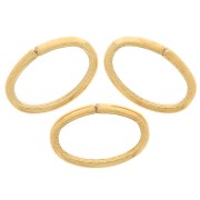 10x7x1.8mm oval Open jump rings - demi-jonc - Fine gold plated x15