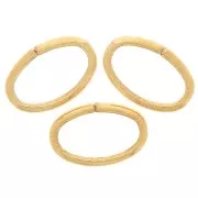 10x7x1.8mm oval Open jump rings - demi-jonc - Fine gold plated x15