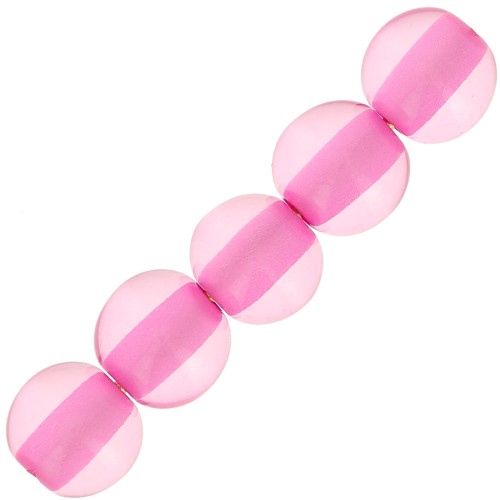 6mm Transparent resin beads - Pink x10