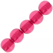 6mm Transparent resin bead - Deep Pink x10