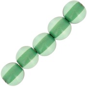 6mm Transparent resin bead - Green x10