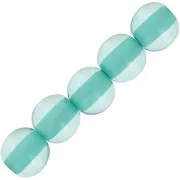 6mm Transparent resin bead - Caribbean Blue x10