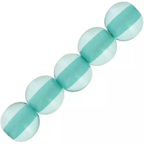 6mm Transparent resin bead - Caribbean Blue x10