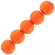 6mm Transparent resin bead - Orange x10