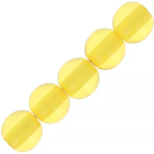 6mm Transparent resin bead - Sunshine yellow x10