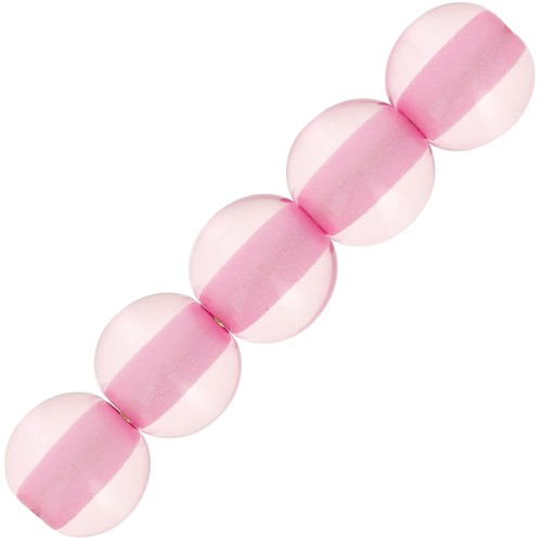 6mm Transparent resin bead - Light pink x10