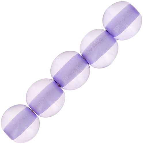 6mm Transparent resin bead - Lavender x10