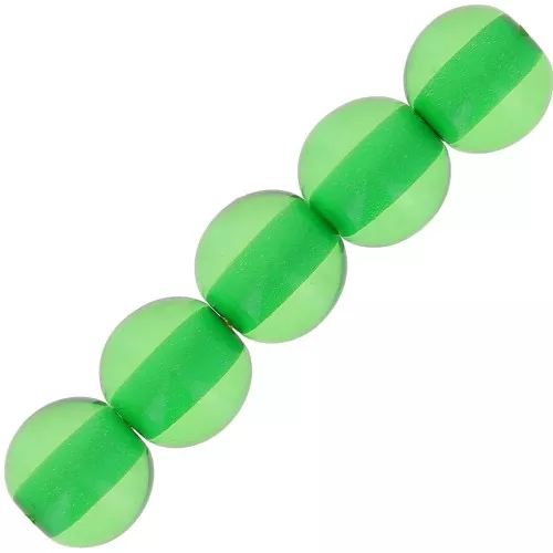 6mm Transparent resin bead - grass green x10