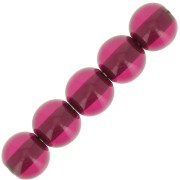 6mm Transparent resin bead - Purple x10