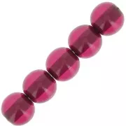 6mm Transparent resin bead - Purple x10