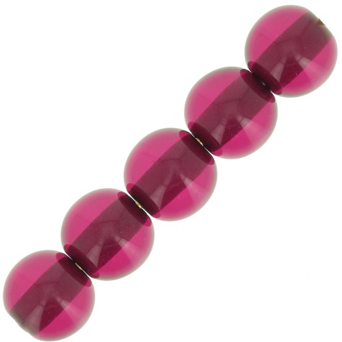 6mm Transparent resin bead - Purple x10