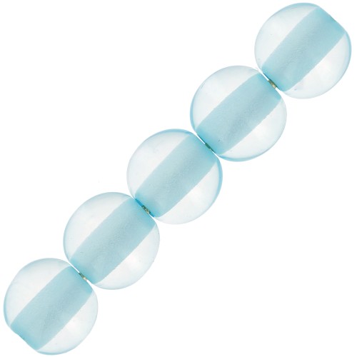 6mm Transparent resin bead - Glacier blue x10