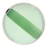 8mm Transparent resin bead - Green x1