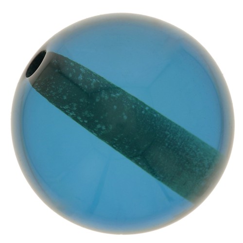 8mm Transparent resin bead - Duck blue x1