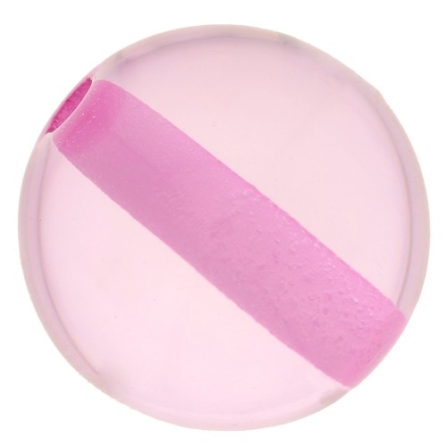 10mm Transparent resin bead - Pink x1