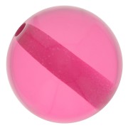 10mm Transparent resin bead - Deep Pink x1