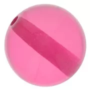 10mm Transparent resin bead - Deep Pink x1
