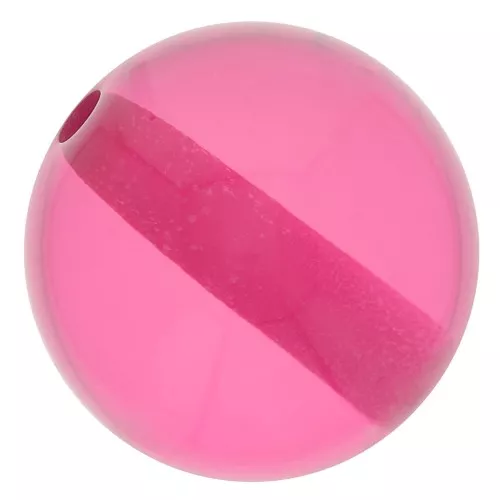 10mm Transparent resin bead - Deep Pink x1