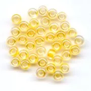 Preciosa Seed Beads 11/0 2 mm - Yellow Crystal with Pearlescent Interior x 20 g