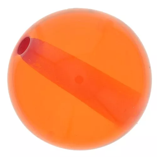 10mm Transparent resin bead - Orange x1