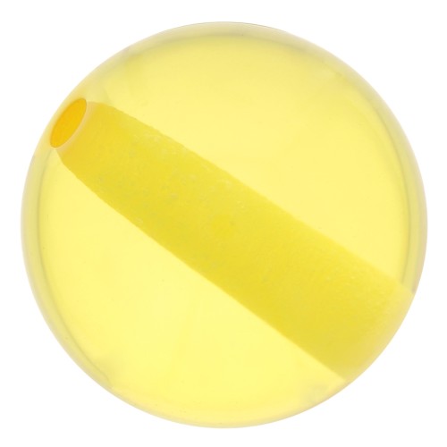 10mm Transparent resin bead - Sunshine yellow x1