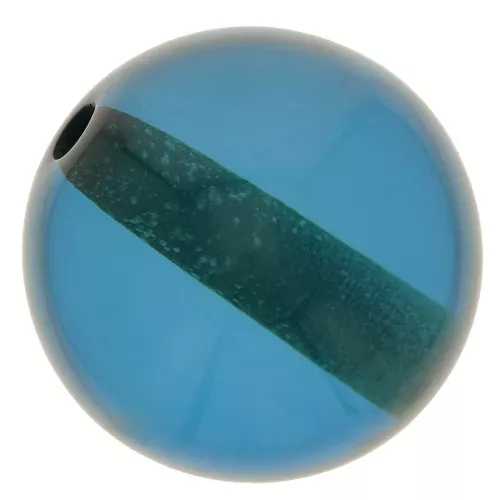 10mm Transparent resin bead - Duck blue x1