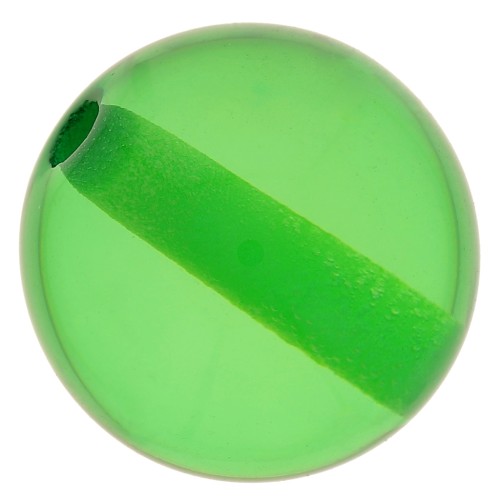 10mm Transparent resin bead - grass green x1