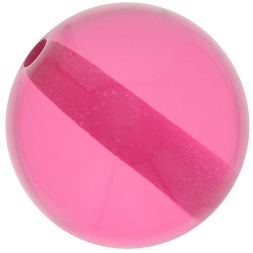 12mm Transparent resin bead - Deep Pink x1