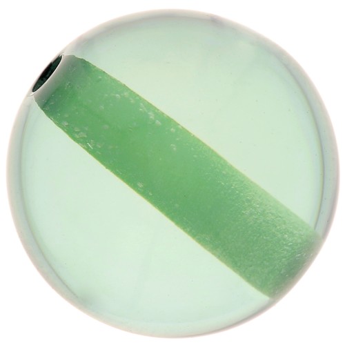 12mm Transparent resin bead - Green x1