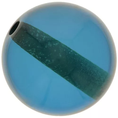 12mm Transparent resin bead - Duck blue x1