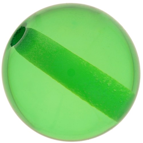12mm Transparent resin bead - grass green x1