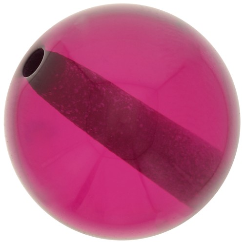 12mm Transparent resin bead - Purple x1