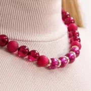 12mm Transparent resin bead - Purple x1