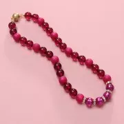 12mm Transparent resin bead - Purple x1