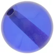 Perle en résine transparente 14 mm - Bleu royal x1