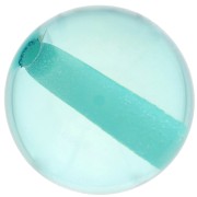 14mm Transparent resin bead - Caribbean Blue x1