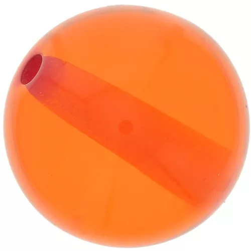 14mm Transparent resin bead - Orange x1