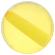 14mm Transparent resin bead - Sunshine yellow x1