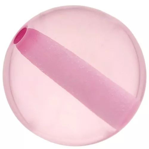 14mm Transparent resin bead - Light pink x1