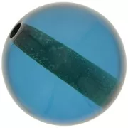 14mm Transparent resin bead - Duck blue x1