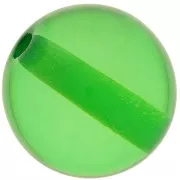 14mm Transparent resin bead - grass green x1