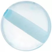 Perle en résine transparente 14 mm - Bleu glacier x1