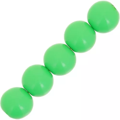 6mm Opaque resin bead - grass green x10