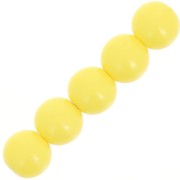 6mm Opaque resin beads - Sunshine yellow x1