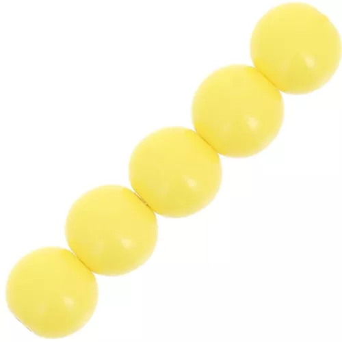 6mm Opaque resin beads - Sunshine yellow x1